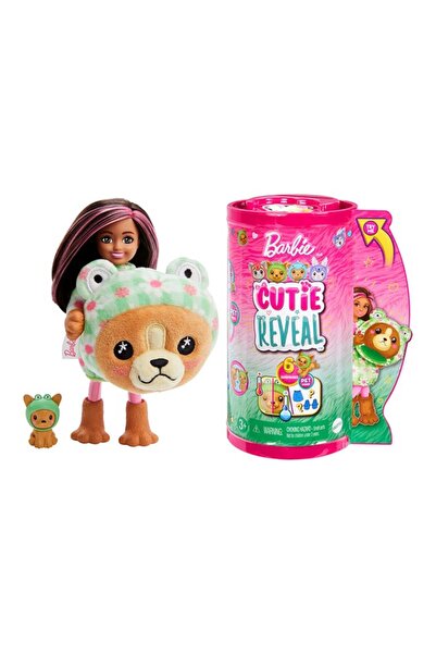 Barbie Cutie Reveal Chelsea Doll & Accessories - Puppy as Frog (Plush Costume, 6 Surprises, Color Ch