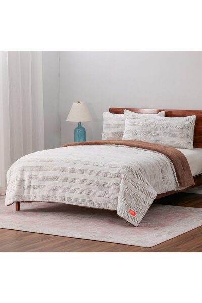 Orange Bed & Bath Winter Comfo | 3-Piece Double Faux Fur Winter Duvet Set