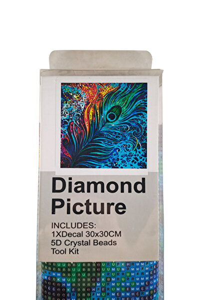 histone 5D Elmas Taş İşleme Kiti 30x30 cm Tavuskuşu Tüyü Desen