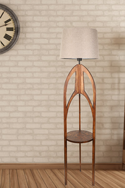 Begüsa Solen Ahşap Lambader No:01 Hasır Şapka