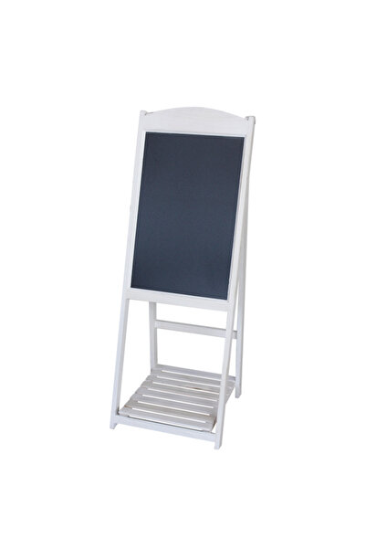 Raki Panou stradal afisare meniu 41x41xh112cm alb, pentru restaurant, fast-fo...