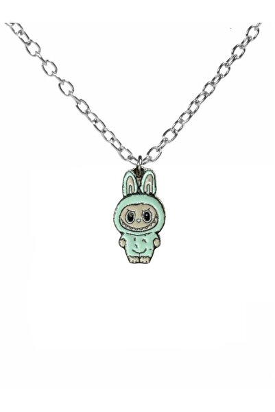 Herşey Nota قلادة للجنسين بتصميم لابوبو الأخضر - تصميم ممتع وحيوي وفريد