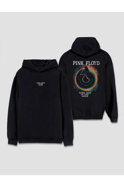 Darkia Pink Floyd Dark Side Moon Tasarım Baskılı Kapşonlu Sweat Hoodie