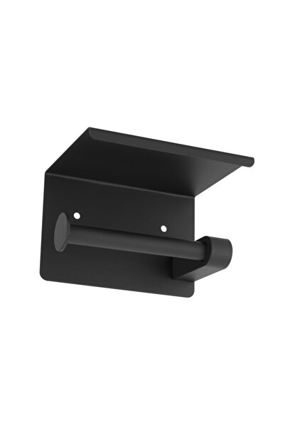 Raki Suport hartie igienica cu raft depozitare 10x14xh9,5cm ,negru