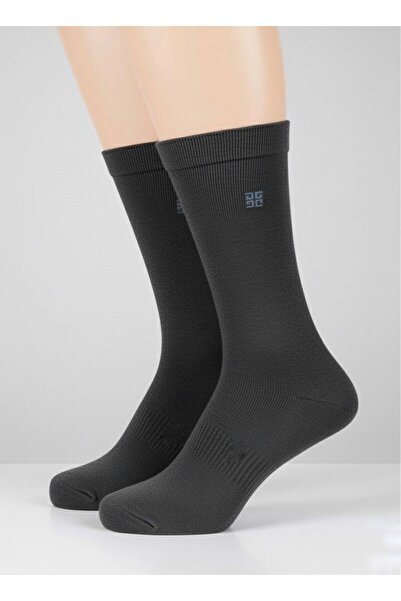 FAMESTEKSTİL Мъжки бамбукови дълги чорапи, 12 чифта, тъмносини, черни, антрацитни