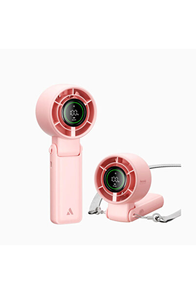 Aecooly هالو 02، مروحة يدوية محمولة قابلة لإعادة الشحن 3 في 1، 7000 دورة في ا...