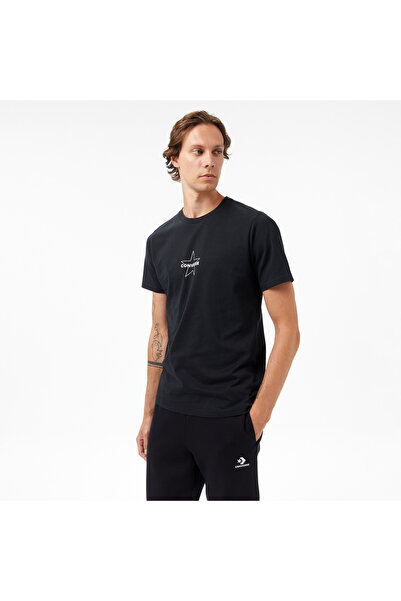 Converse Baskılı Erkek Siyah T-Shirt