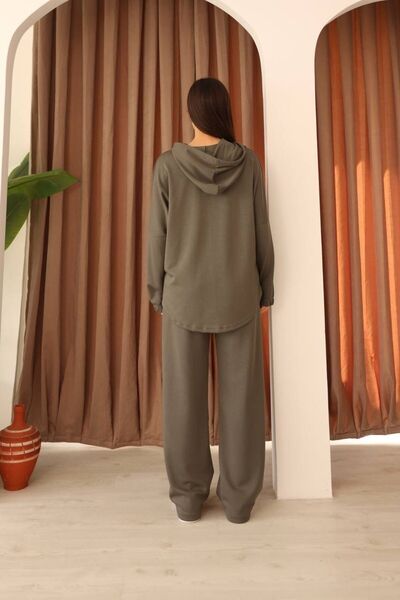 QBZ Modal Hooded Front Zipper Tracksuit Set