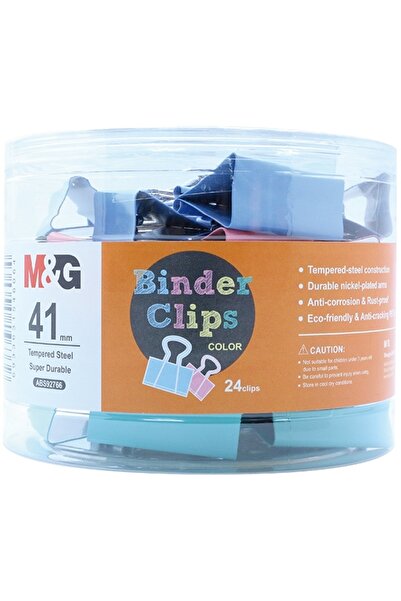 M&G Clips colorat 41mm, 24 bucati/cutie