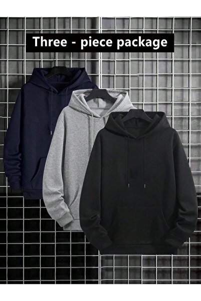 EYAX MODA Set de 3 hanorace cu glugă Advantage