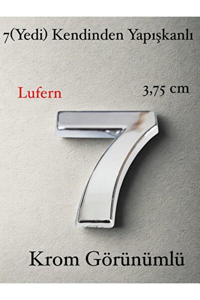 Lufern No 7 Kapı Numarası Kendinden Yapışkanlı Masa Dolap Plastik Ev Posta Kutusu Dış Mekan Daire 3,75 cm