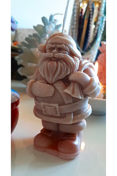 ArtINA esmaraldchic Santa Claus candle with a full sack, chocolate and cinnamon aroma, handmade, natural wax