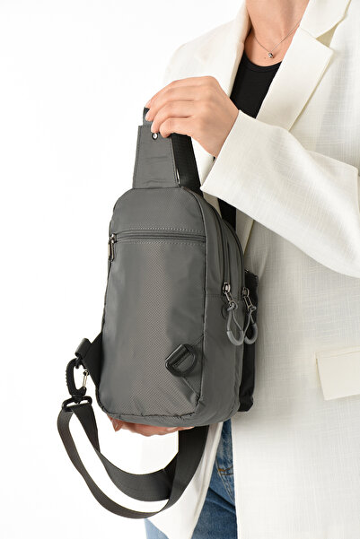 Sanmorris Унісекс парашутна тканина, водостійка, з 3 відділеннями, з перехресними ременями та ременями для спини, сумка-боді