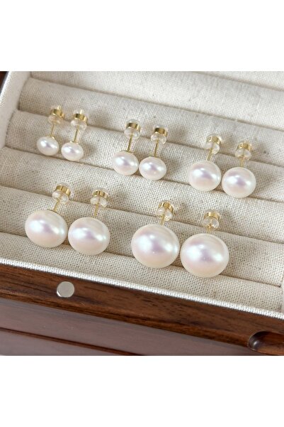 SIC MODA Pearl Earrings 6132C, 12 mm