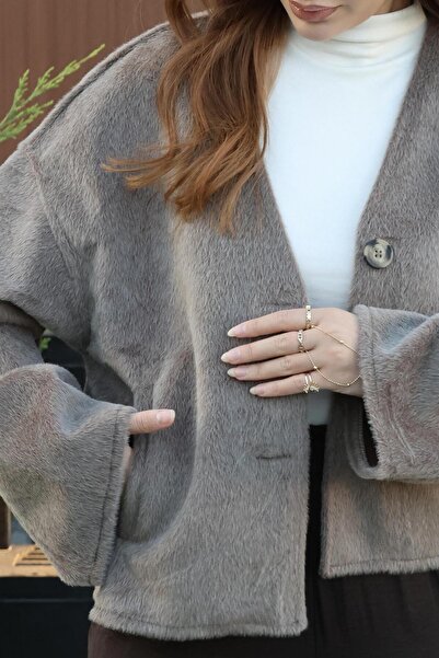 BAŞARAN Ανοιχτό καφέ Morris Mottled Cashmere Jacket