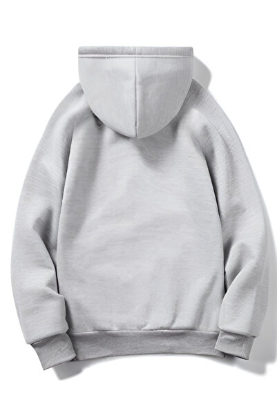 MOONBULL Unisex 3 Thread Inner Cotton Hooded Low Sleeve Oversize Kangaroo Pocket Sweatshirt