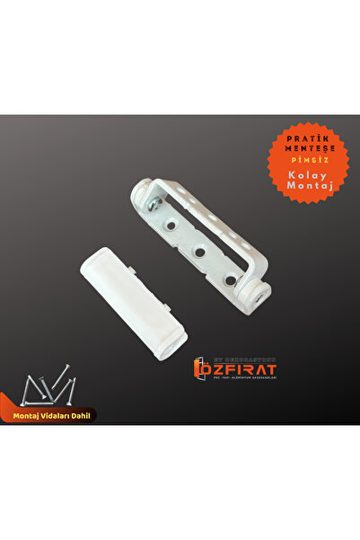ÖZFIRAT PVC YAPI Pvc Pimapen Kapı Pencere Menteşesi Tamamı Çelik 80 mm-Pimsiz-Pratik Menteşe-Beyaz Renk