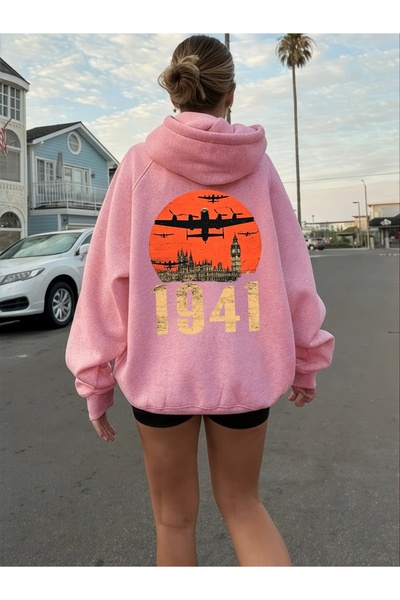 ArtYus Unisex 1941 Avion colorat special cu imprimeu Bumbac supradimensionat ...