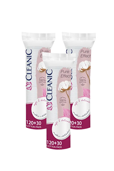 Cleanic مناديل إزالة المكياج التجميلية 120+30 قطعة 3 حبه