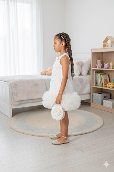 BİLGEN Style ΦΟΡΕΜΑ ΒΡΑΔΙΝΟ ΦΟΡΕΜΑ ΤΟΥΛΙ ΜΕ ΚΕΝΤΗΜΕΝΟ ΦΙΟΥΝΤΙΚΟ ΠΑΝΤΕΛΟΝΙ ΜΕ ΠΑΝΤΕΛΟΝΙ ΠΑΝΤΕΛΟΝΙ ΕΚΡΟΥ ΓΙΑ ΚΟΡΙΤΣΙΑ 6-9 ΕΤΩΝ