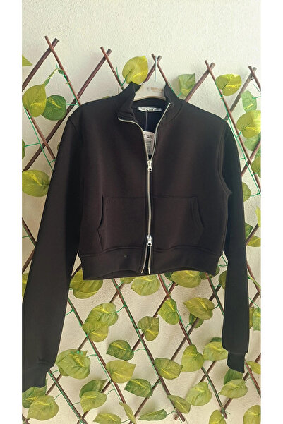 MODA Αθλητικό μπουφάν με φερμουάρ, κοντό, με 3 κλωστές και σχέδιο σαρόνταν.