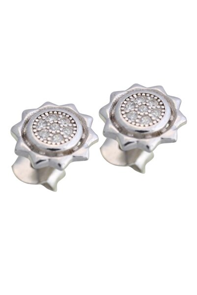 Flippy Σκουλαρίκια Ήλιος με Ζιργκόν, Ασήμι 925