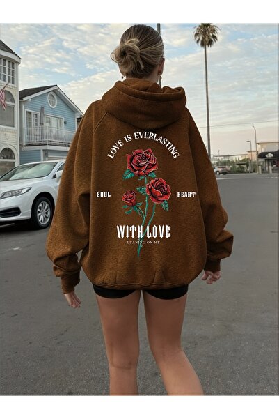 ArtYus Unisex Love Rose Rose Colorat Special cu imprimeu Bumbac supradimensio...