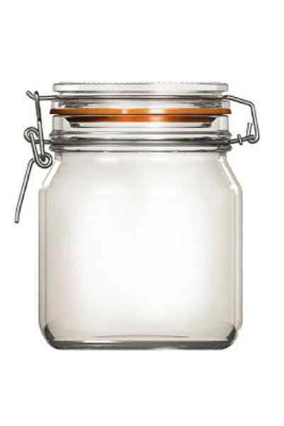 Uniglass Borcan cu capac de sticla Uniglass, inchidere ermetica, 750 ml