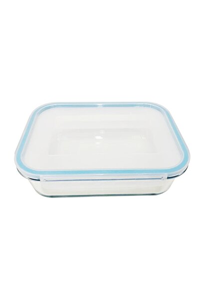 Carrefour Carrefour casserole with lid, rectangular shape, glass, 2 L, Transparent