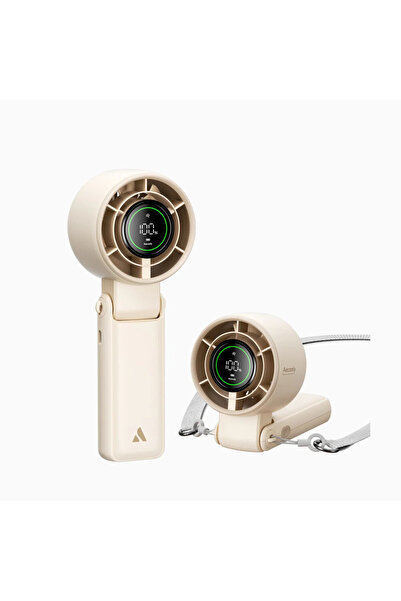 Aecooly هالو 02، مروحة يدوية محمولة قابلة لإعادة الشحن 3 في 1، 7000 دورة في ا...