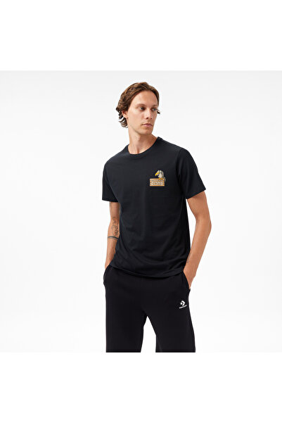 Converse Baskılı Erkek Siyah T-Shirt
