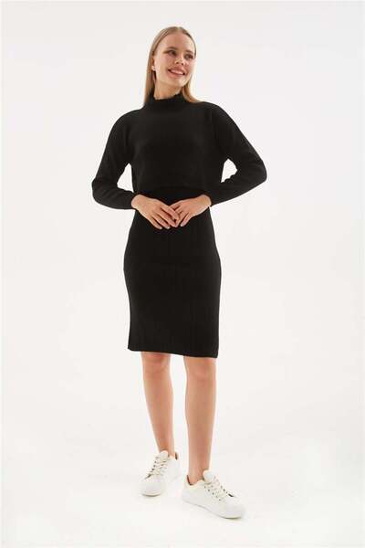 Fashion Friends Dress Knitwear Set Black