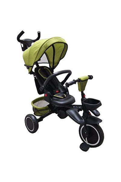 Baby Care Folding Tricycle Baby Care™ with Canopy, EVA Rubber Foam Wheels, Parent Handle, Reversible Seat, 3