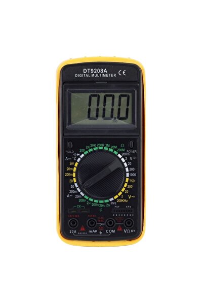 PROCART Digital multimeter 9V, LCD display, 32 positions, automatic shutdown, measurement cable