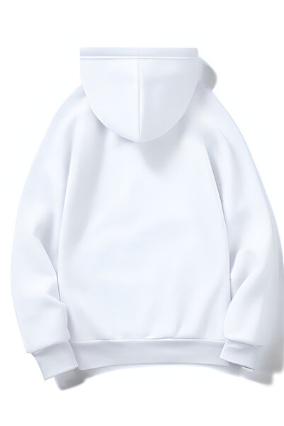 MOONBULL Unisex 3 Thread Inner Cotton Hooded Low Sleeve Oversize Kangaroo Pocket Sweatshirt