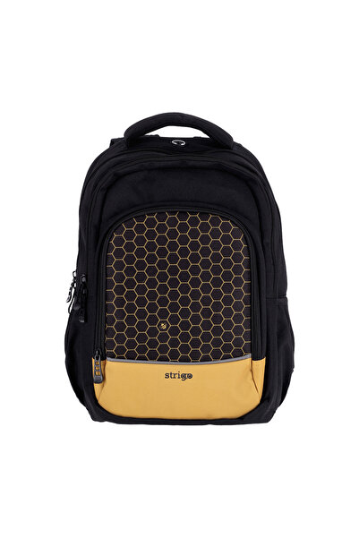 Strigo Ghiozdan Misty+ Fagure Negru PL008, 24L, 39X27X18cm