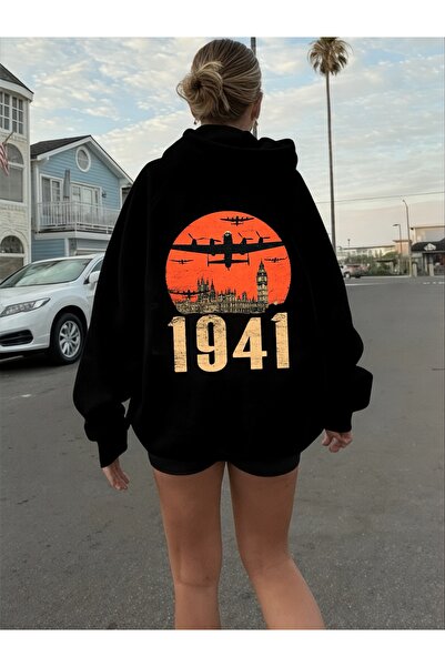 ArtYus Unisex 1941 Avion colorat special cu imprimeu Bumbac supradimensionat ...