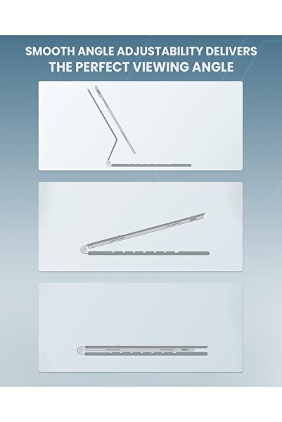 Generic iPad Pro 13 (2024) Wireless Keyboard Case | Arabic Layout, Smart Trackpad, RGB Backlit, Leather