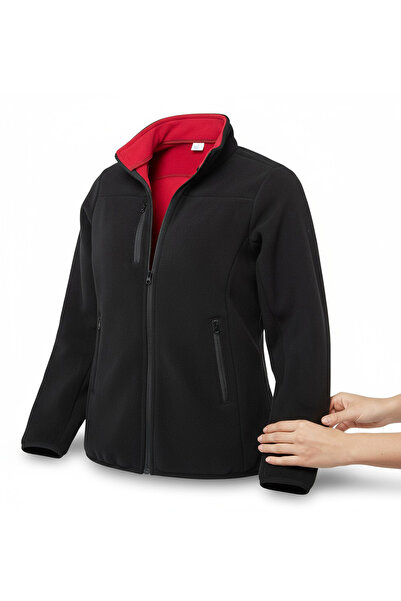 çelebi workwear Kışlık Çift Katlı Universal Siyah Kırmızı Polar