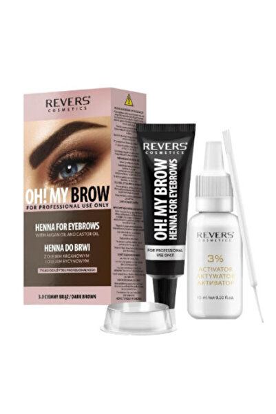 Revers cosmetics Henna Dark Brown Eyebrow Dye 3.0, Revers 30 ml