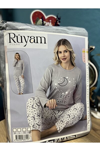 Rüyam Kadın Uzun Kollu Pijama Takımı Desenli