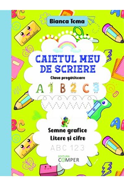comper Caietul meu de scris. Semne grafice, litere și numere - Clasa pregătit...