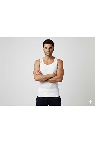 FAMESTEKSTİL Men's White Lycra T-Shirt