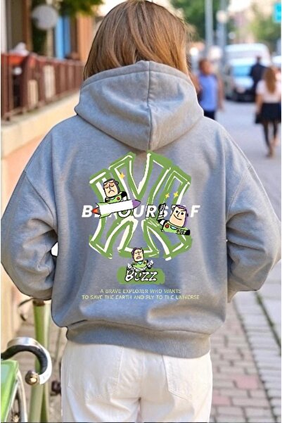 ArtYus Unisex Buzz NY Colorful Special cu imprimeu Cotton supradimensionat cu...