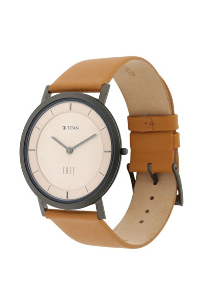 Titan Men's Analog Beige Dial Watch - 1595QL01