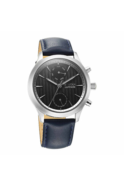 Titan Men's Multifunction Blue Dial Watch - 1874SL02