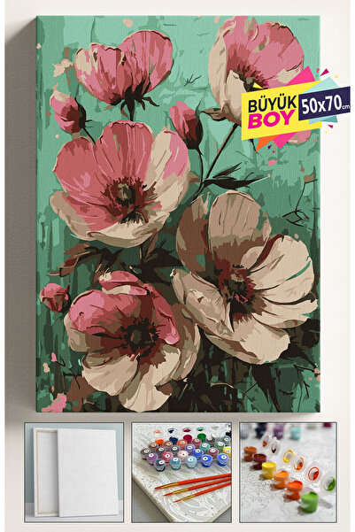 Genel Markalar Sayılarla Boyama Seti Numaralı Tuval Fırça Boya Dahil Kasnaklı...