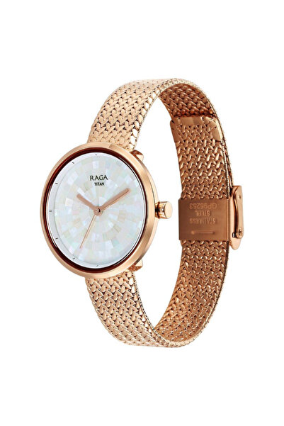 Titan Women's Analog Mother Of Pearl Dial Watch - 95253WM02