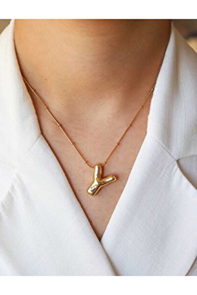 pure age Top Quality Embossed Balloon Letter Necklace
