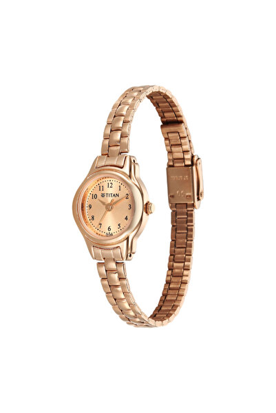 Titan Women's Analog Rose Gold Dial Watch - 2401WM01